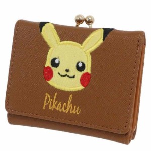 ポケットモンスター ミニウォレット 三つ折りコンパクト財布 ピカチュウ アップリケ ポケモン キャラクター グッズ