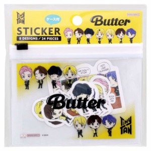 タイニータン フレークシール ケース付フレークシール Butter イエロー TinyTAN キャラクター 商品 メール便可