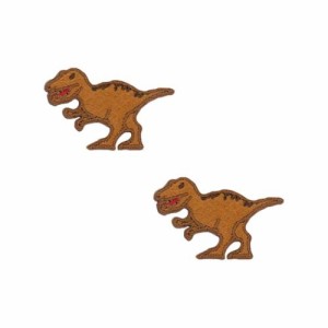 ワッペン ミニワッペン 2枚セット ティラノサウルス 新入学 恐竜 お気に入りシリーズ メール便可