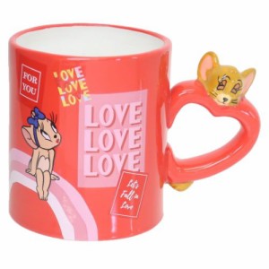 トムとジェリー マグカップ 磁器製マグ LOVE ジェリー＆チェリー ワーナーブラザース キャラクター グッズ