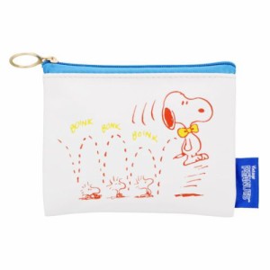 スヌーピー ミニポーチ フラットポーチ PEANUTS PLAY WITH COLORS4 ブルー ピーナッツ キャラクター グッズ メール便可