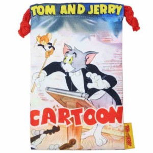 トムとジェリー 巾着袋 ポスターアート巾着 カラー ワーナーブラザース キャラクター グッズ メール便可