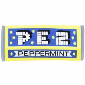 ペッツ PEZ フェイスタオル プリントロングタオル ペパーミント お菓子パッケージ おもしろ雑貨 グッズ メール便可