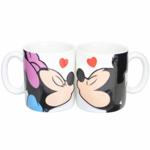 ミッキーマウス＆ミニーマウス ギフト食器 ペアマグカップ2個セット キス ディズニー キャラクター グッズ