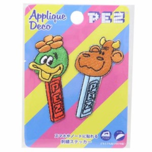 PEZ ワッペン 刺繍ステッカー ディスペンサー お菓子パッケージ キャラクター グッズ メール便可