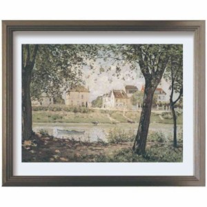 アルフレッド シスレー アートポスター Alfred Sisley Village on the banks of the Seine ギフト インテリア 取寄品