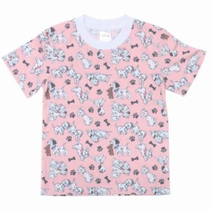 101匹わんちゃん 子供用Tシャツ キッズT-SHIRTS いっぱい パターン キッズ120 ディズニー キャラクター グッズ メール便可