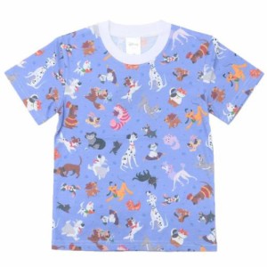 キャッツ＆ドッグス 子供用Tシャツ キッズT-SHIRTS いっぱい パターン キッズ120 ディズニー キャラクター グッズ メール便可