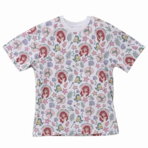 リトルマーメイド Tシャツ T-SHIRTS アイコン パターン Lサイズ XLサイズ ディズニープリンセス キャラクター グッズ メール便可
