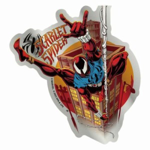 スパイダーマン：アクロス ザ スパイダーバース ダイカットシール メタリックステッカー SCARLET SPIDER MARVEL メール便可