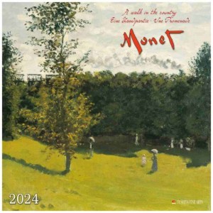 TUSHITA 2024 Calendar 壁掛けカレンダー2024年 Claude Monet - A Walk in the Country インテリア 令和6年暦
