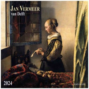 TUSHITA 2024 Calendar 壁掛けカレンダー2024年 Jan Vermeer van Delft インテリア 令和6年暦