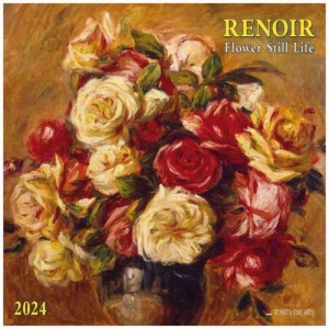 TUSHITA 2024 Calendar 壁掛けカレンダー2024年 Renoir - Flowers still Life インテリア 令和6年暦