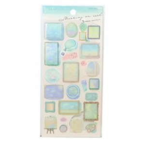 シールシート MASKING ONシール GREEN CANVAS 手帳デコ グッズ メール便可