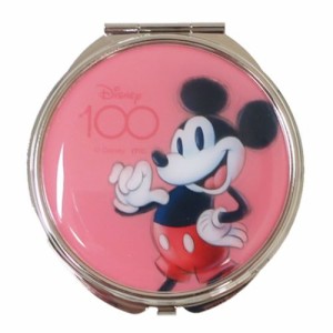 ミッキーマウス 手鏡 コンパクトミラー DISENY100 ディズニー キャラクター グッズ メール便可