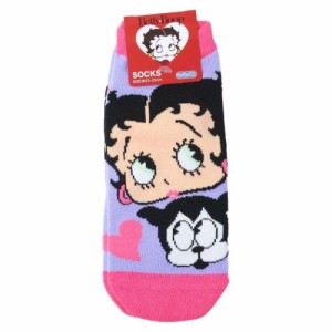 ベティブープ 女性用靴下 レディースソックス ピンクハート BETTY BOOP キャラクター グッズ メール便可