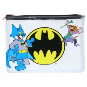 トムとジェリー コスメポーチ フラットポーチ BATMAN ワーナーブラザース キャラクター グッズ メール便可