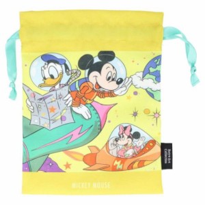 ミッキーマウス きんちゃく袋 巾着 レトロアートコレクション1990 ディズニー キャラクター グッズ メール便可