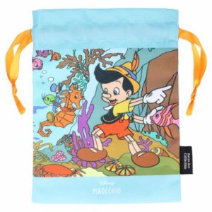 ピノキオ きんちゃく袋 巾着 レトロアートコレクション1990 ディズニー キャラクター グッズ メール便可