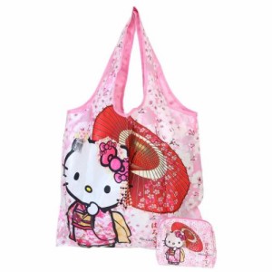ハローキティ エコバッグ ショッピングバッグ 和柄キティ 303 桜和傘 サンリオ キャラクター グッズ メール便可