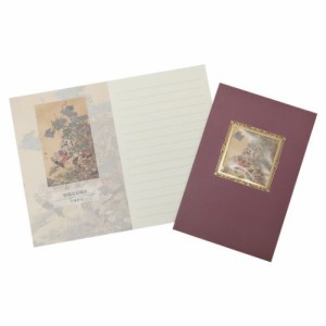 レターセット MUSEUM LETTER 紫陽花双鶏図 おしゃれ グッズ メール便可