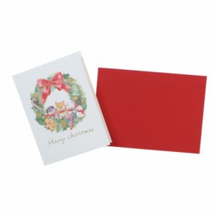 CHRISTMAS ミニグリーティングカード しばいぬとクリスマスミニカード リース Xmasカード グッズ メール便可