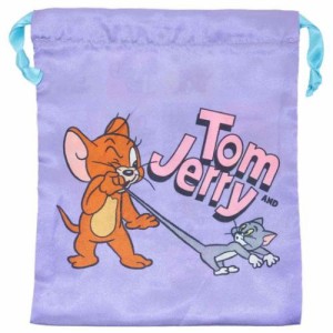 トムとジェリー 巾着袋 リボン巾着 きんちゃくポーチ ファニー ワーナーブラザース キャラクター グッズ メール便可