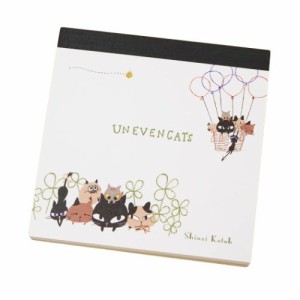 メモ帳 ブロックメモ UNEVEN CATS clover かわいい グッズ メール便可