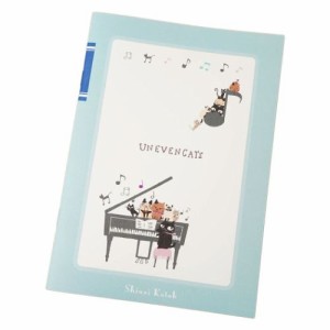 横罫ノート ノートA5 UNEVEN CATS music かわいい グッズ メール便可