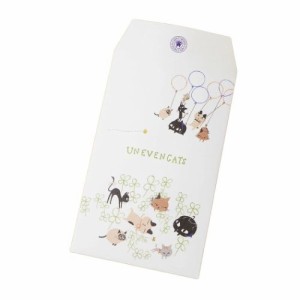 ポチ袋 ポチ袋小 3枚入 UNEVEN CATS clover かわいい グッズ メール便可