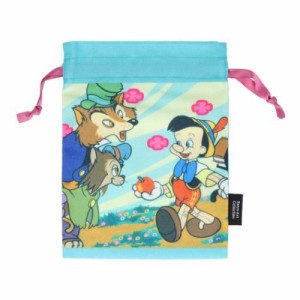 ピノキオ きんちゃく 巾着袋 レトロ ディズニー キャラクター グッズ メール便可