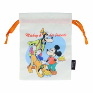 ミッキーマウス きんちゃく 巾着袋 水彩 フレンズA ディズニー キャラクター グッズ メール便可