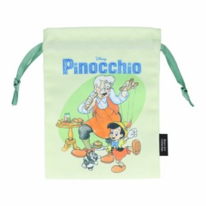 ピノキオ きんちゃく 巾着袋 水彩 ディズニー キャラクター グッズ メール便可