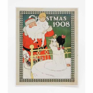 シールクリスマス サンタクロースステッカー SANTA＆GIRL 可愛い グッズ メール便可