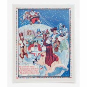 シールクリスマス サンタクロースステッカー SANTA＆WORLD 可愛い グッズ メール便可