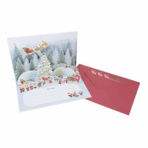 ミニサンタ クリスマスカード ポップアップカード 125169 Xmas グッズ メール便可