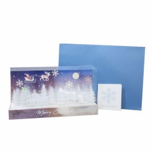 Pop up card series クリスマスカード キュービックポップアップカード タウン Xmas グッズ メール便可