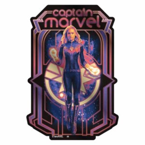 マーベルズ ステッカーキャラクター メタリックステッカー CAPTAIN MARVEL MARVEL キャラクター グッズ メール便可