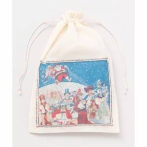巾着袋 サンタクロースラッピングL SANTA＆WORLD クリスマスプレゼント ギフト グッズ