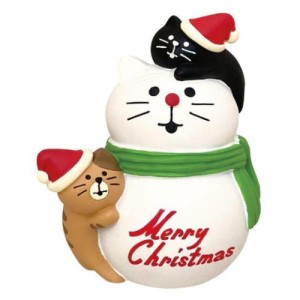 マスコット 子猫と雪だるま クリスマス グッズ