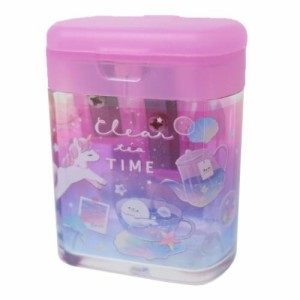 えんぴつ削り ツイン鉛筆削り CLEAR TEA TIME 新入学 女の子 グッズ