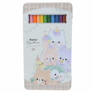 色鉛筆 缶ケース入り12色いろえんぴつ ZUTTO GYUTTMO 新入学 かわいい グッズ メール便可