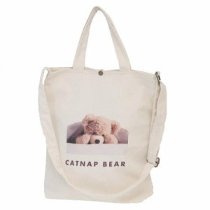 トートバッグ デザインショルダートートバッグ catnap bear 斜め掛けかばん グッズ メール便可