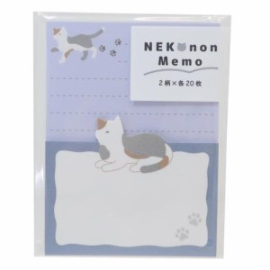 NEKONON ネコノン メモ スクエア型 ダイカット型 三毛猫 ねこ かわいい グッズ メール便可