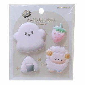 MOCHIMOCHI PUFFY キャラクターシール アイコンシール OBAKE かわいい グッズ メール便可