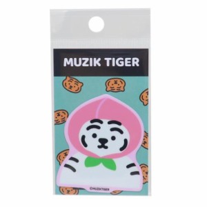 MUZIK TIGER ムジークタイガー ダイカットシール ダイカットミニステッカー 桃 デコステッカー グッズ メール便可