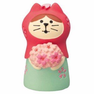 まったり花宴 マスコット ねこずきん桜 concombre 置物 グッズ