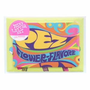 PEZ 手渡し手紙セット ミニレターセット B カラフルデザイン お菓子パッケージ かわいい グッズ メール便可