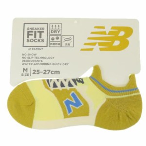 ニューバランス 男性用靴下 メンズスニーカーソックス M マスタード new balance シン NB エヌビー スポーツ グッズ メール便可