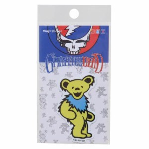 GRATEFUL DEAD グレイトフルデッド ビニールシール ダイカットビニールステッカー DANCING BEAR YELLOW キャラクター グッズ メール便可